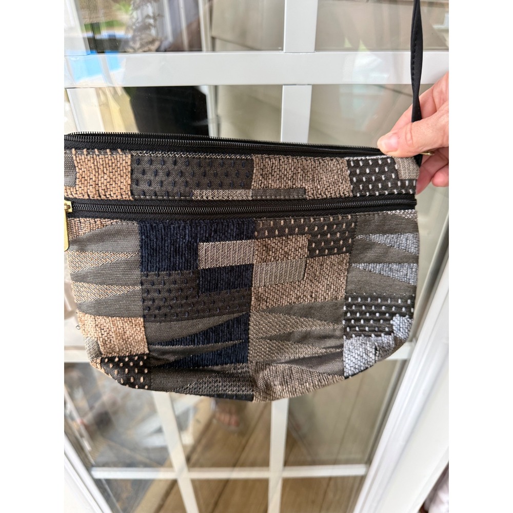 Danny K Beverly Hills Crossbody Bag Vtg Patchwork Tapestry Boho Hippy